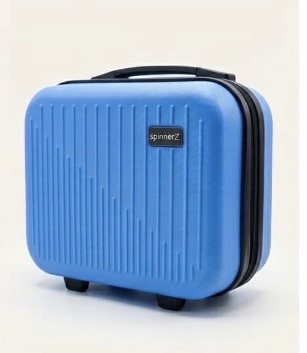 Luxury Quilted Vanity Case — Blue — Vanity Cases